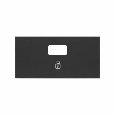Simon 100  Tapa para cargador USB smartcharge 1 conector 5Vdc tipo A negro mate 10001097-238