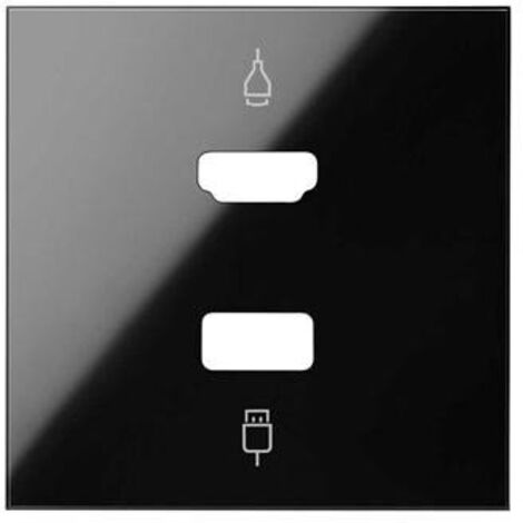 SIMON 100 - Tapa para conector HDMI/USB 2M negro brillo 10001095-138