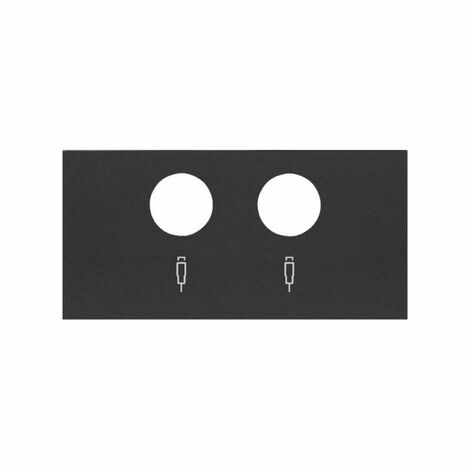 Simon 100  Tapa para tomas inductivas de R-TV+SAT negro mate 10000053-238