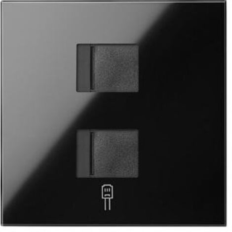 SIMON 100 - Tapa v&d plana CG para 2 RJ45 2M blanco brillo 10000006-130