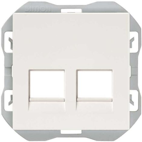 SIMON 270 Couvercle double RJ45 sans connecteur blanc 20000088-090
