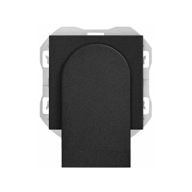 Simon - 270 Douille fibre optique double noir mat 20000546-098