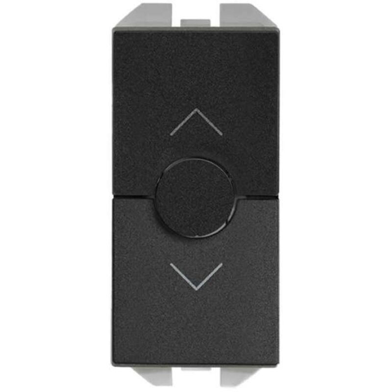 Simon - 270 Interrupteur de store à 3 positions et module étroit noir mat 20001333-098