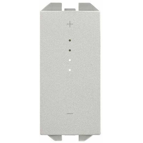 SIMON 270 Interruptor regulable PWM iO con tira de LED iO y tecla estrecha aluminio 21001314-093
