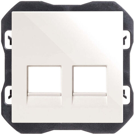 SIMON 270  Tapa RJ45 doble sin conector blanco 20000088-090