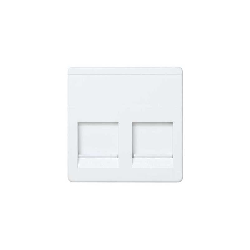 

Placa 2 conectores RJ45 AMP con guardapolvo 27 Play Blanco - Simon