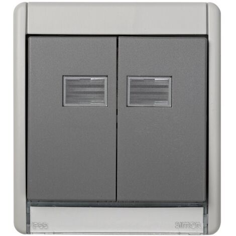 Simon 44 Aqua IP55 Doppelschlüsselrahmen