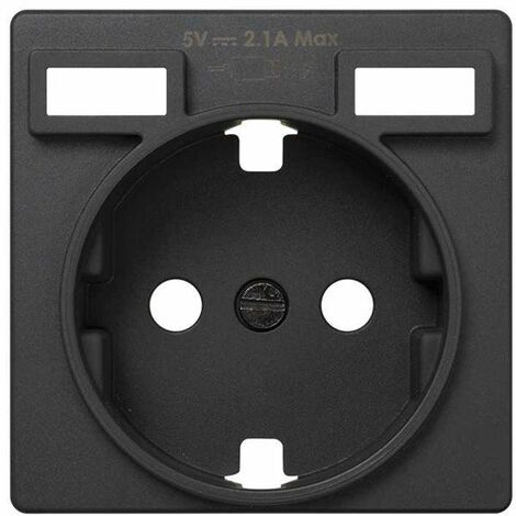 Simon 82 Concept  Tapa base enchufe schuko 2 cargadores USB 2.1A tipo A grafito 8200049-038