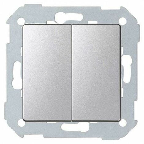 SIMON 8200398-093  Doble Interruptor + tecla aluminio