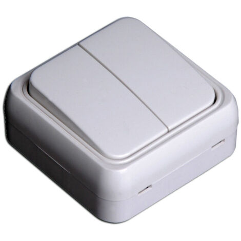 Simon Alfa Superficie Blanco Conmutador Doble MS131801