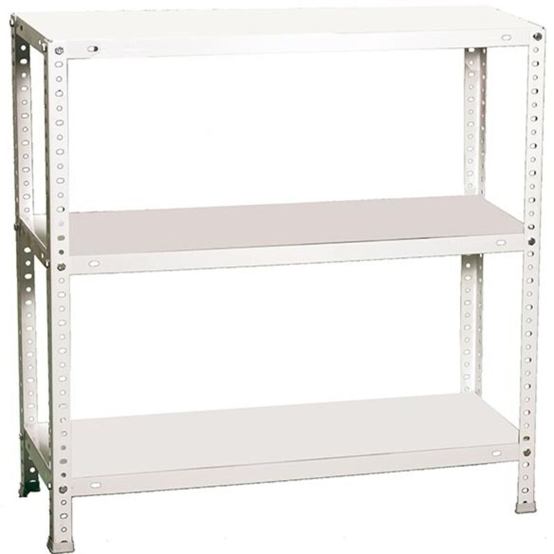 Tagère Rangement, 1000x800x400 mm, 3 Niveaux, 75 kg Capacité de Charge et Point de Flexion, Métal , Étagère Garage, Blanc - Advantage - Simonrack Tagère Rangement, 1000x800x400 mm, 3 Niveaux, 75 kg Capacité de Charge et Point de Flexion, Métal , Étagère Garage, Blanc - Advantage - Simonrack
