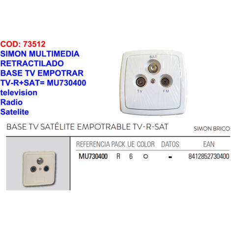 simon finstock multimedia base tv empotrar tv-r+sat  mu730400