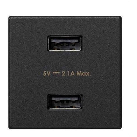 SIMON K45 Duales USB-Ladegerät mit 1 Graphit-2,1-A-Modul