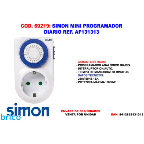 SIMON MINI Programmatore Giornaliero AF131313