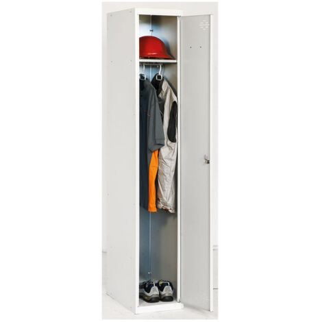 Simon-rack Casier minimaliste gris métal 30x50x180 cm