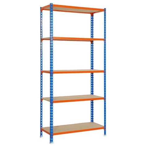 SIMONRACK Simon Rack - Etagère 2000x1000x500mm bleu/orange charge 150Kg - MADERCLICK PLUS 5/500