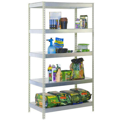 Simon Rack - Etagère de rangement 2000x1200x600mm galva/galva charge 300 Kg - Bricoforte 1206-5 Metal