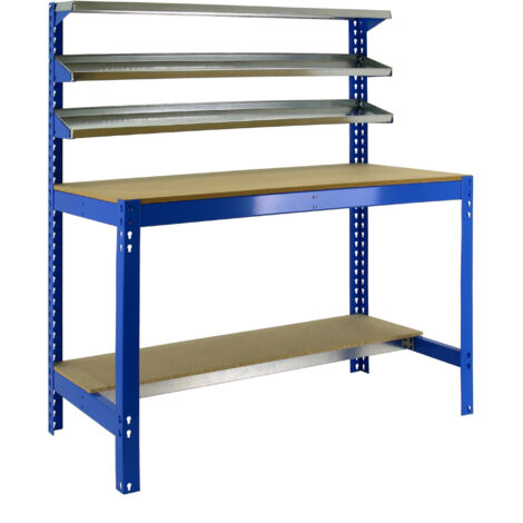 Simon Rack modèle BT-1 1500 établi bleu et bois robuste