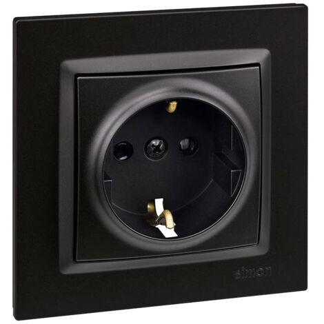 SIMON Spina Schuko colore nero "Serie 10"