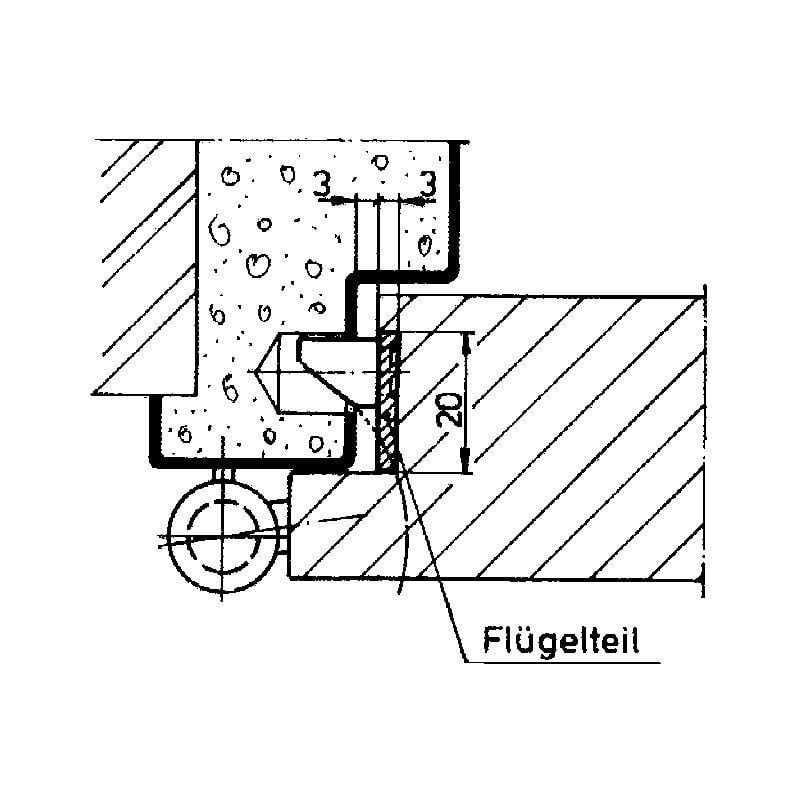Image of Simon Werk aushebe fusibile per porte, porta foglia del fusibile Set, rettangolare, in acciaio zincato silberfaerbig, di alta qualità e stabile