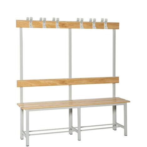Simonbench Banc de Vestiaire Double Gris Monté