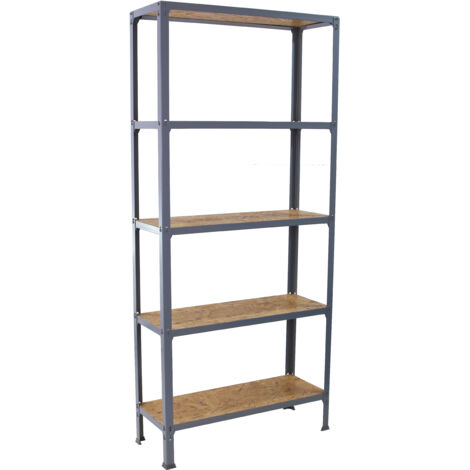 Simonhome Click Wood Mini 5/300 Étagère Grise 5 Niveaux
