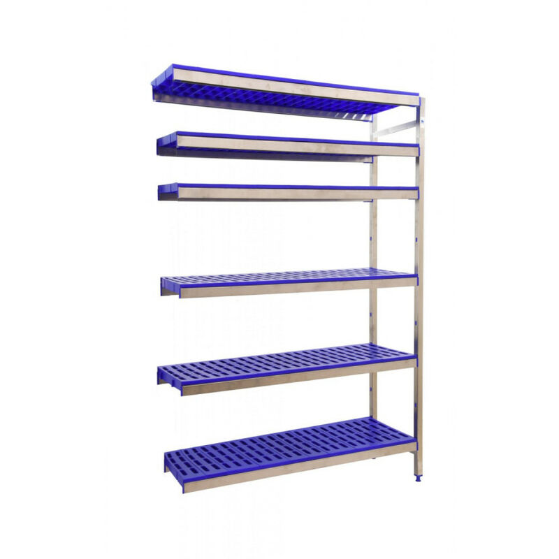 

Estantería adicional acero inox 160X166X50cm. Plata 180Kg P/B 3 baldas