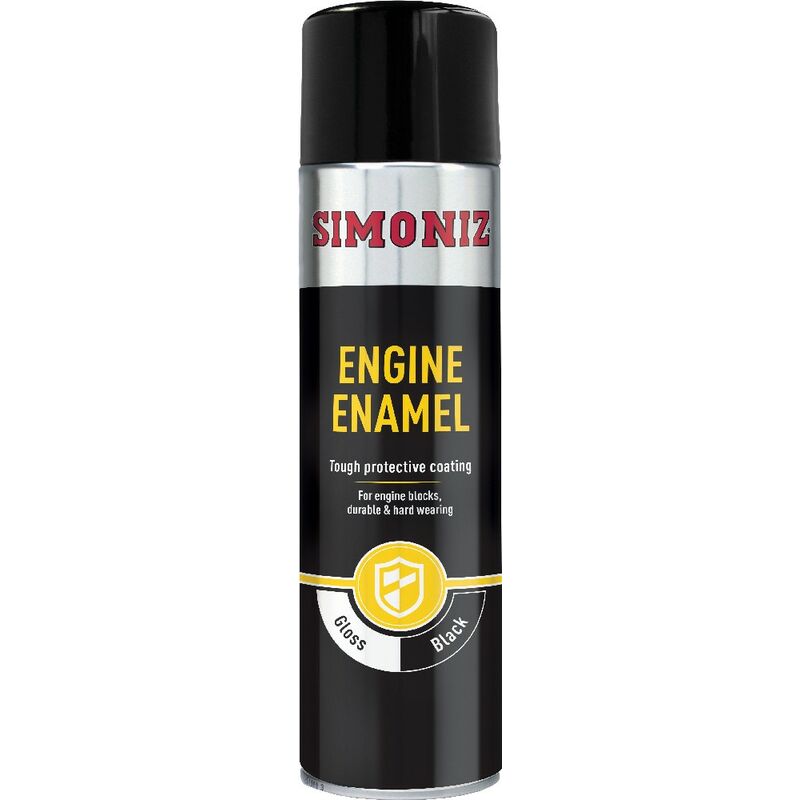 Image of Vht Gloss Enamel Black Engine Spray Paint 500ml - Simoniz
