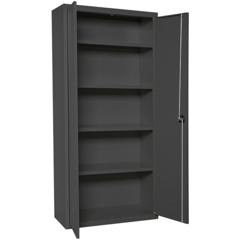 Simonrack - Armoire Métallique Balai 1800x600x400 mm, 2 Porte, 4 Étagères, Anthracite - Simonlocker Simonrack - Armoire Métallique Balai 1800x600x400 mm, 2 Porte, 4 Étagères, Anthracite - Simonlocker