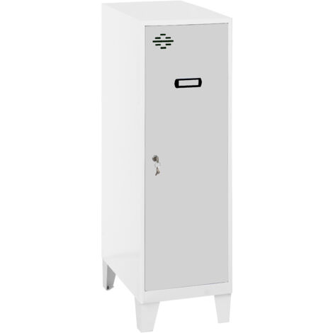 SIMONLOCKER casier en métal (101,5x40x50cm) BLANC ET GRIS