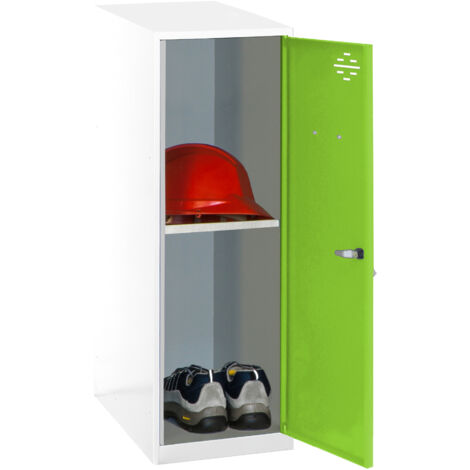 SIMONLOCKER casier en métal (91,5x30x50cm) BLANC ET VERT