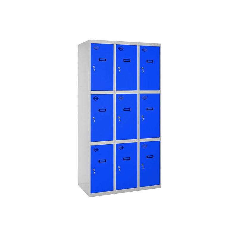 

SIMONLOCKER PROF. MON. 3 DOORS 3/9 300 (900) GR/AZ - Simonrack