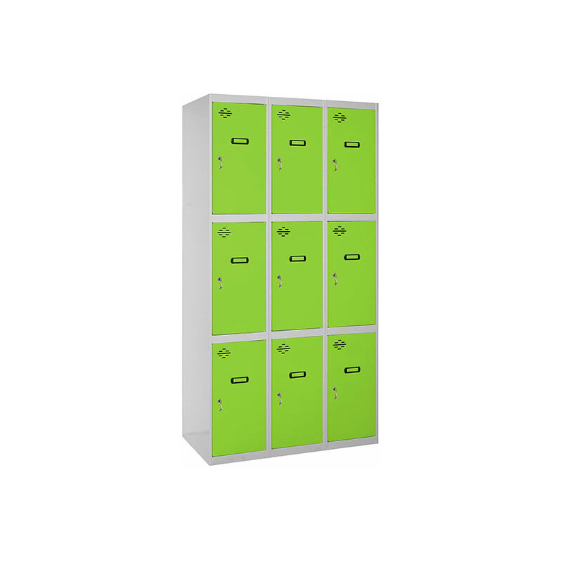 

SIMONLOCKER PROF. MON. 3 DOORS 3/9 400 (1200) GR/VE - Simonrack