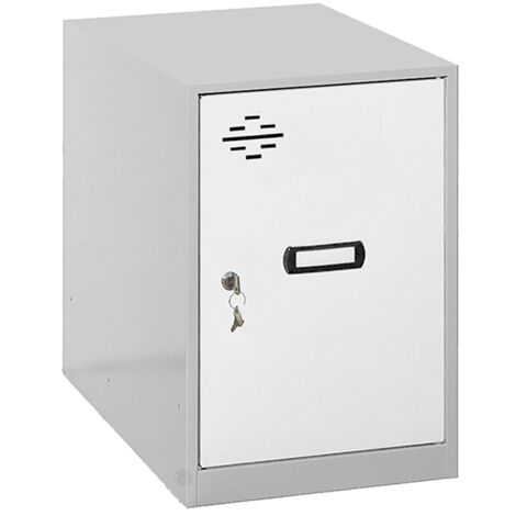 SimonRack Armadietti Spogliatoio Metallico 475x300x500 Grigio/Bianco, Metallo