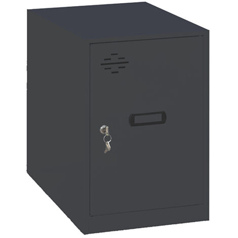 SimonRack Armadietto Spogliatoio Metallico Piccolo, 475x400x500 mm, Armadietto con Chiave, Antracite - Simonlocker