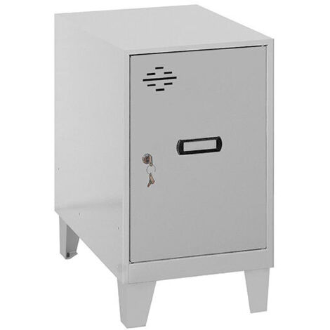 SimonRack Armadietto Spogliatoio Metallico Piccolo, 575x400x500 mm, Armadietto con Chiave, Grigio armadietto - Simonlocker