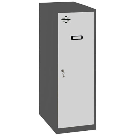 SimonRack Armadietto Spogliatoio Metallico Piccolo, 915x300x500 mm, Armadietto con Chiave, Antracite/Grigio - Simonlocker