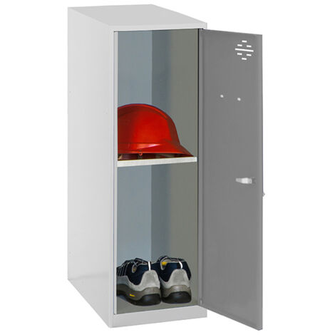SimonRack Armadietto Spogliatoio Metallico Piccolo, 915x300x500 mm, Armadietto con Chiave, Grigio armadietto - Simonlocker