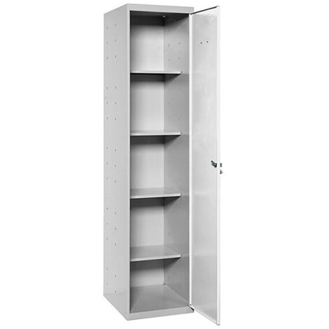 SimonRack Armadio Metallico Scope 1800x400x400 mm, 1 Ante, 4 Ripiani, Grigio/Bianco - Simonlocker