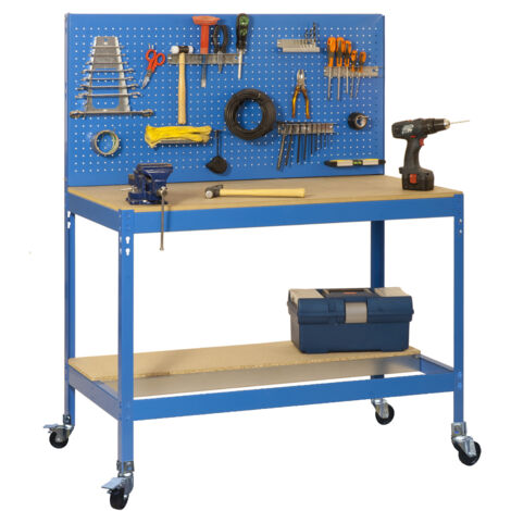 Simonrack Banc de travail métal bleu 1520x910x610 mm