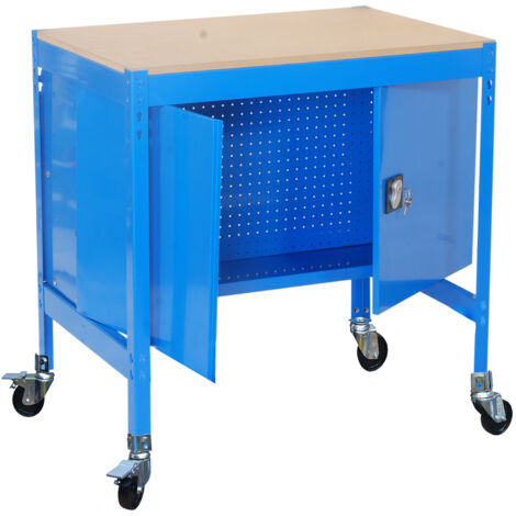 Simonrack Banc de travail mobile bleu robuste et mobile