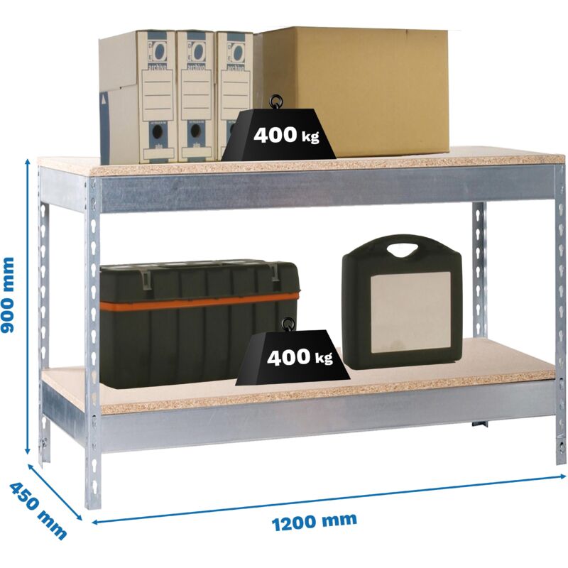 Simonrack Banc de travail modèle Galva robuste et galvanisé Simonrack Banc de travail modèle Galva robuste et galvanisé