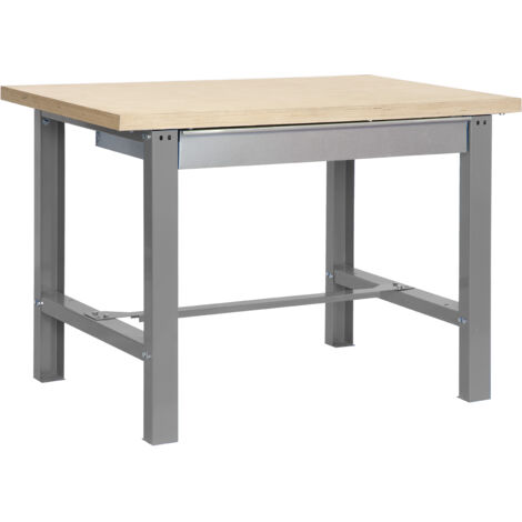 Simonrack Banco da Lavoro Semi-Professionale Grigio e Legno Robusto
