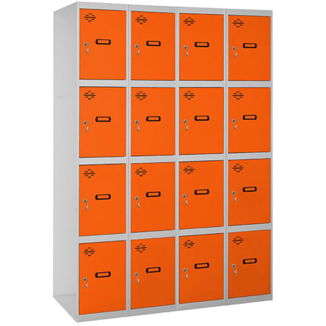 Simonrack Casier d'extérieur métallique gris et orange