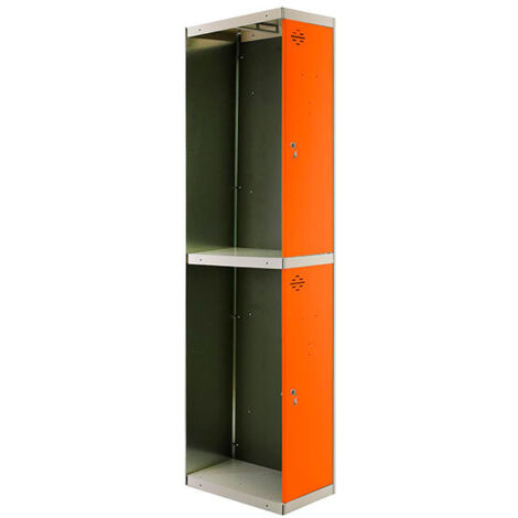 Simonrack Casier métallique gris orange avec serrure
