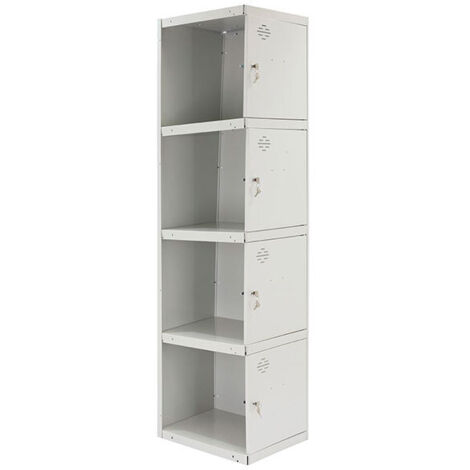 Simonrack Casier métallique moderne gris quatre portes sécurisées