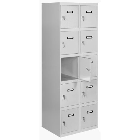 Simonrack Casier-Modèle gris robuste avec 5 portes