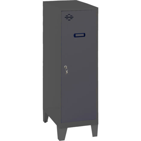 SimonRack Casier Vestiaire Metallique Petit, 1015x300x500 mm, Armoire Metallique Petit, Comprend la Clé, Anthracite - Simonlocker