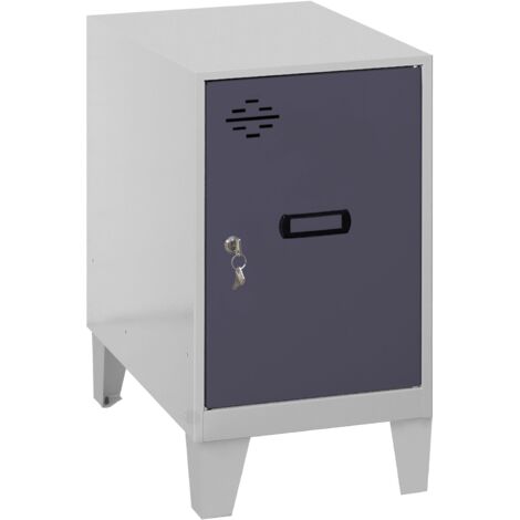 SimonRack Casier Vestiaire Metallique Petit, 575x400x500 mm, Armoire Metallique Petit, Comprend la Clé, Gris/Anthracite - Simonlocker