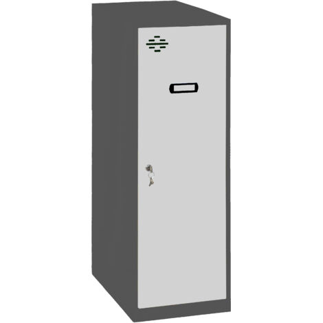 SimonRack Casier Vestiaire Metallique Petit, 915x400x500 mm, Armoire Metallique Petit, Comprend la Clé, Anthracite/Gris - Simonlocker